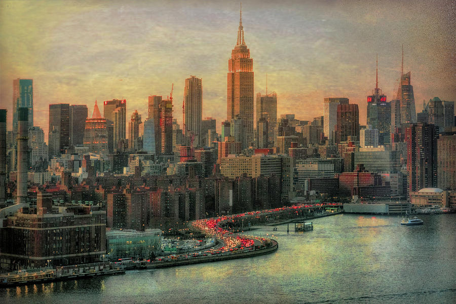 Manhattan Evening Skyline 50 S Filter Photograph By Michael Hope