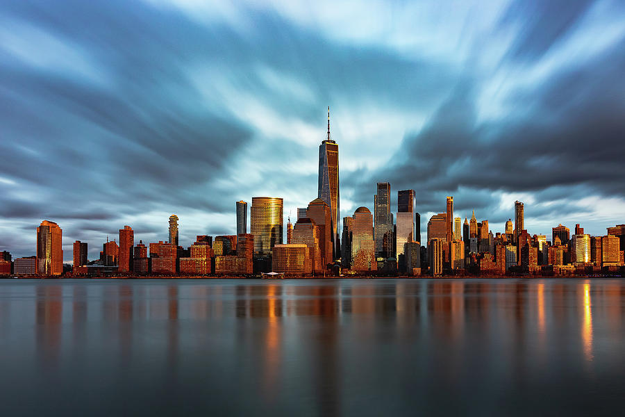 Manhattan in Gold Photograph by Kevin Plant