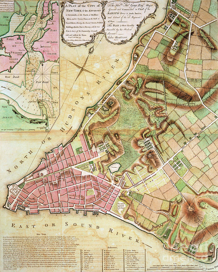 Manhattan Map 1775 John Montresor 