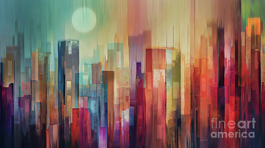 Manhattan Painting by Mindy Sommers