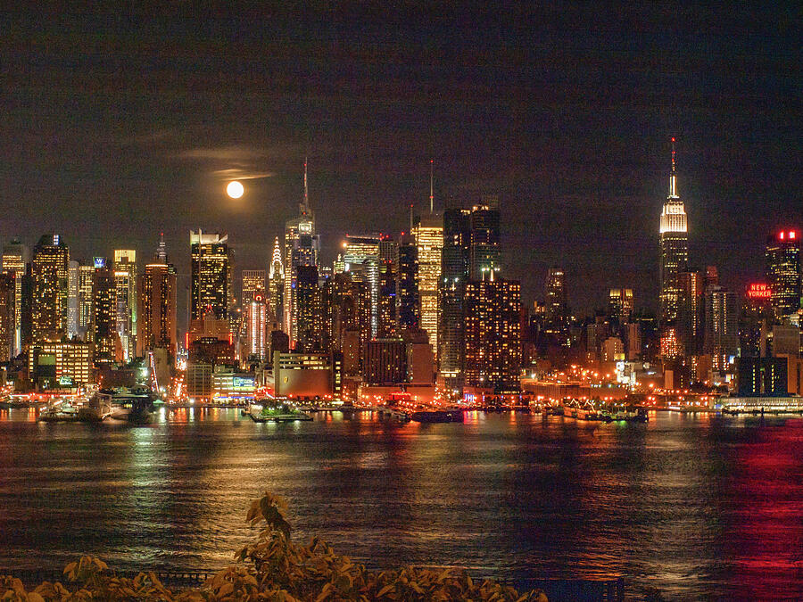 Manhattan Moon Photograph by Peter Sylvester Manhattan Moon Photograph by Peter Sylvester