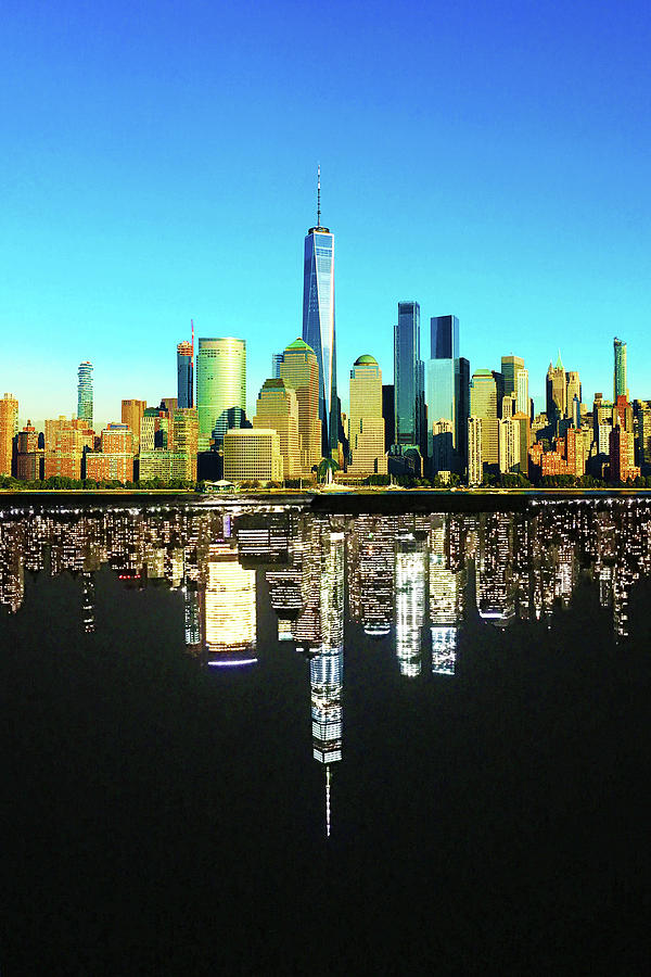 Manhattan New York City Day And Night Painting by Tony Rubino