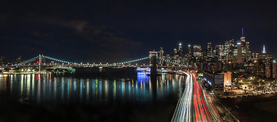 Manhattan Night Photograph by Andrew Soundarajan