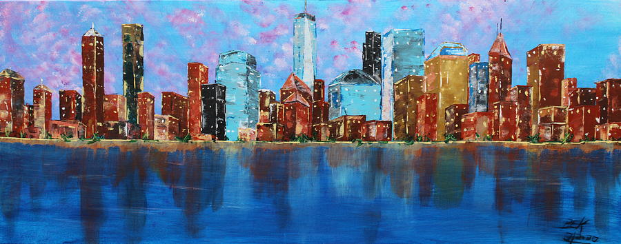 Manhattan NY Painting by Brent Knippel