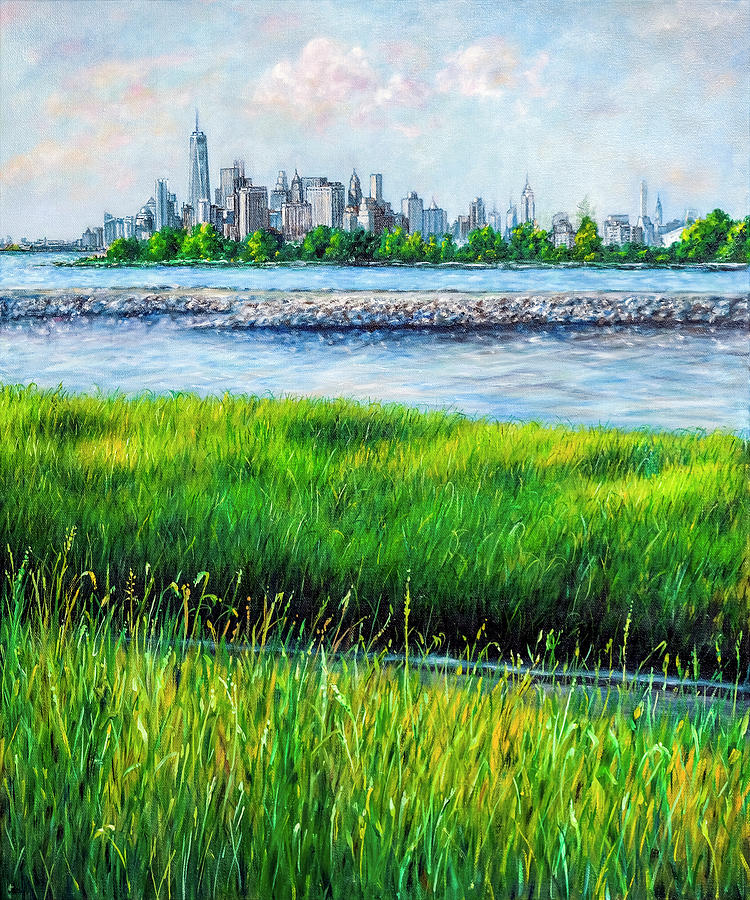 Manhattan Skyline Painting by Chandle Lee