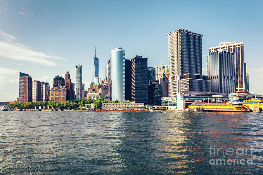 Manhattan skyline in New York City, the USA. Photograph by Michal Bednarek