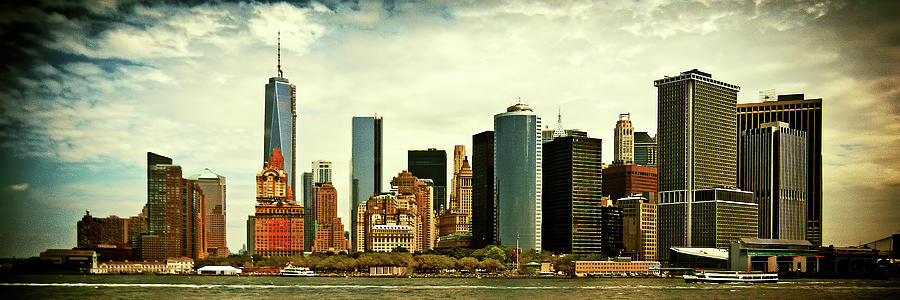 Manhattan Skyline New York City Panorama Photograph by Bill Swartwout