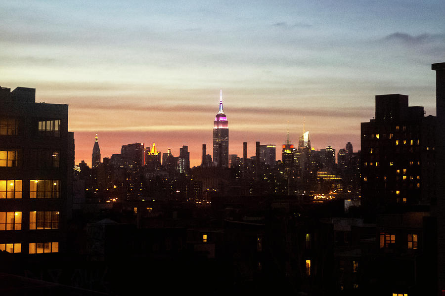 Manhattan Skyline Sunset From Brooklyn 1 Photograph By Josh Kuckens 