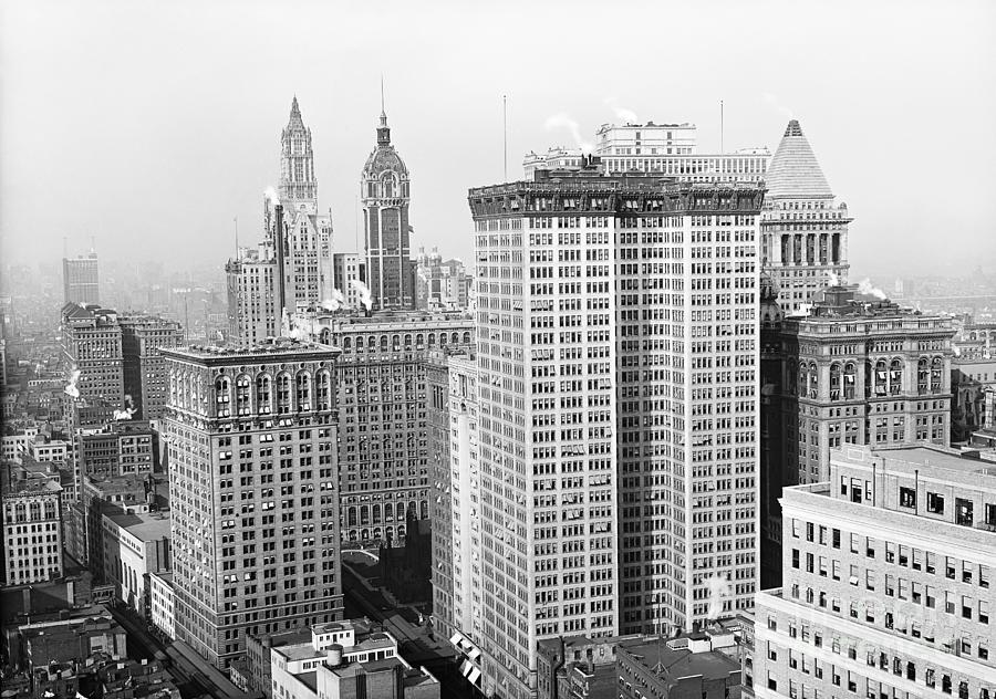 Manhattan Skyscrapers, c1910 Photograph by Granger