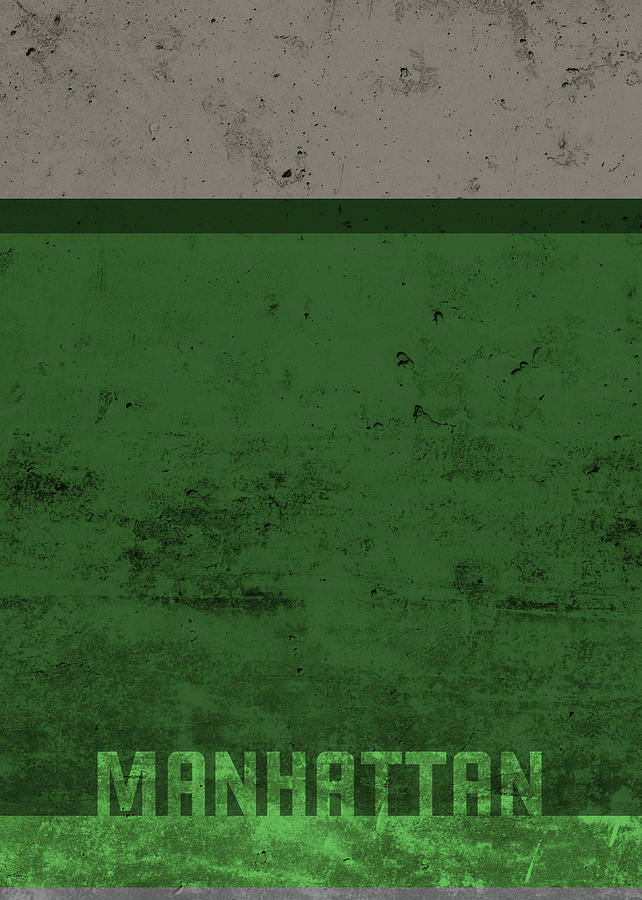 Manhattan Mixed Media - Manhattan Team Colors College University Distressed Minimalist Series by Design Turnpike Manhattan Mixed Media - Manhattan Team Colors College University Distressed Minimalist Series by Design Turnpike