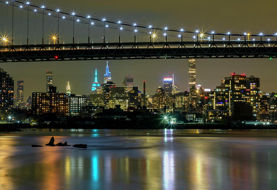 Manhattan view beneath the Triboro Bridge Photograph by Cate Franklyn