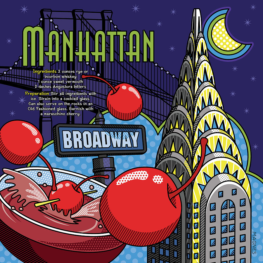 Manhattan with Recipe Digital Art by Ron Magnes