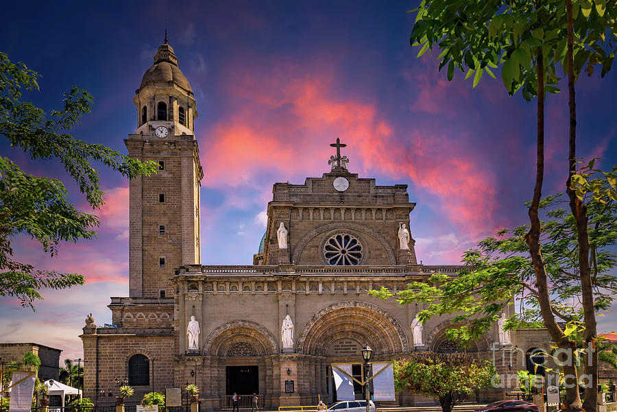 Manila Cathedral Philippines Photograph by Adrian Evans