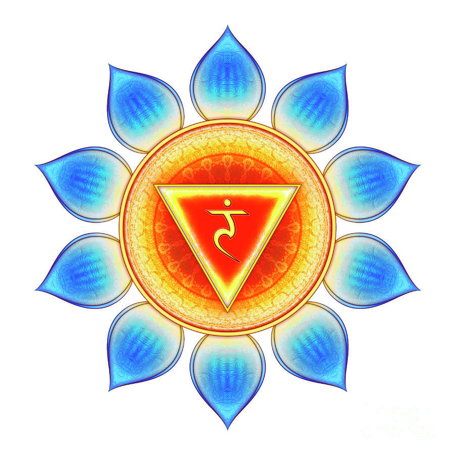 Manipura Chakra Series Iv White Background Digital Art By Dirk Czarnota