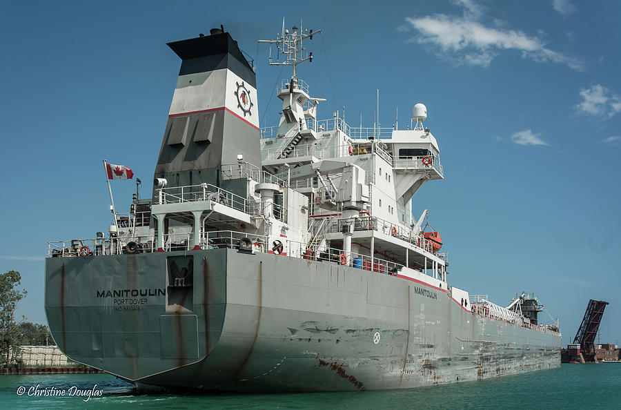 2019 Photograph - Manitoulin outbound in the Port of Chicago by Christine Douglas