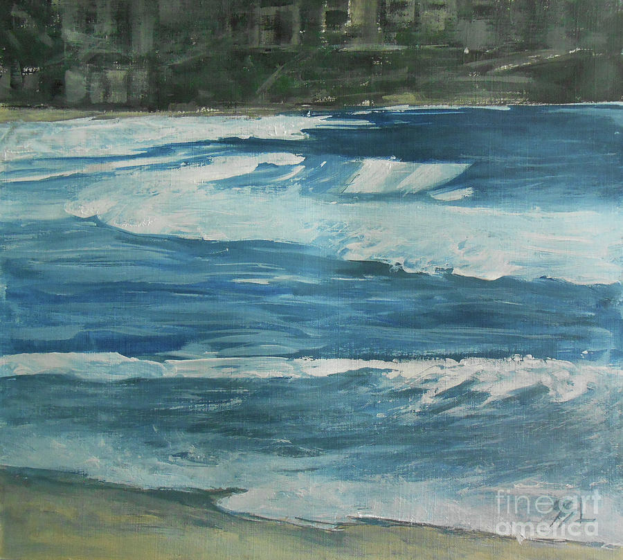 Manly Waves Painting by Jane See