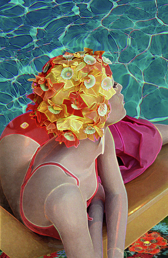 swimming mannequin photos - Poolside Photograph by Sharon Hudson