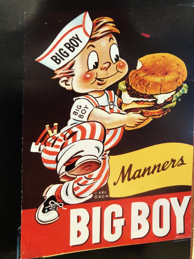 Manners Big Boy Retaurant Vintage Menu Photograph by Chris Manners ...