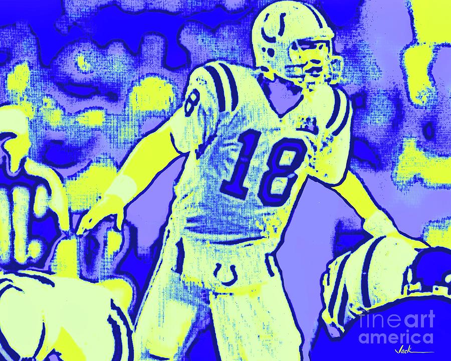 Manning Painting - Manning Colts Super Bowl by Jack Bunds Manning Painting - Manning Colts Super Bowl by Jack Bunds