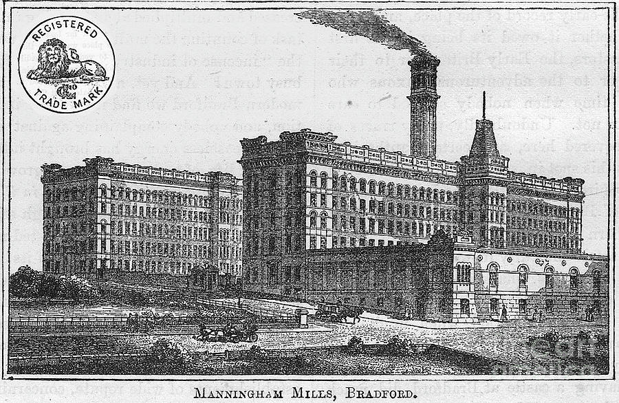 Manningham Mills, Bradford 1893 Drawing by Mick Flynn