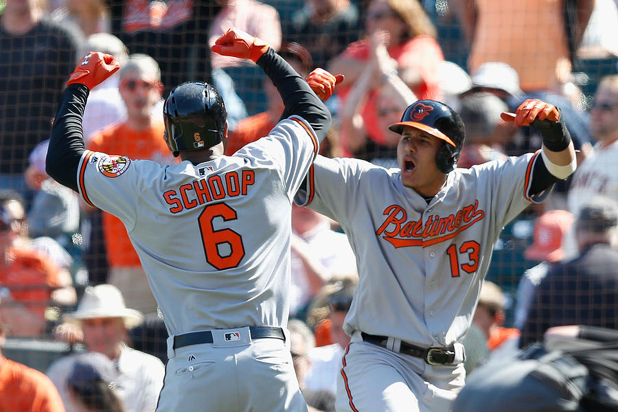 Manny Machado and Jonathan Schoop Photograph by Lachlan Cunningham