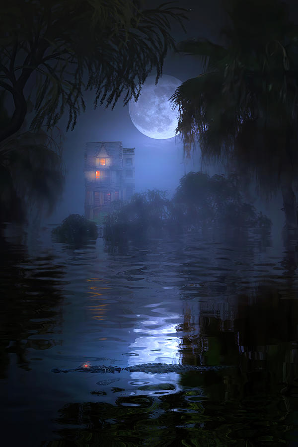 Manor of the Swamp Witch Digital Art by Mark Andrew Thomas