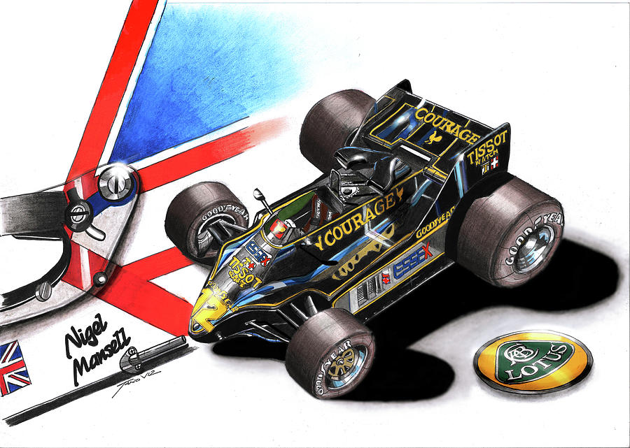Mansell and Type 88B Painting by Tano V-Dodici ArtAutomobile