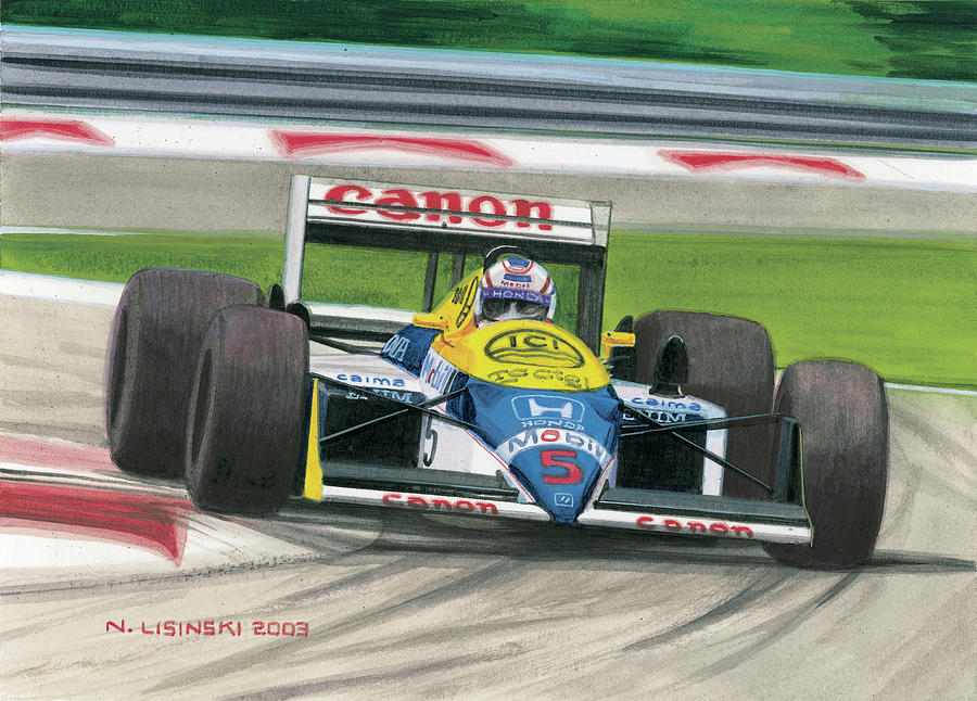 Mansell Williams FW11 Painting by Norb Lisinski
