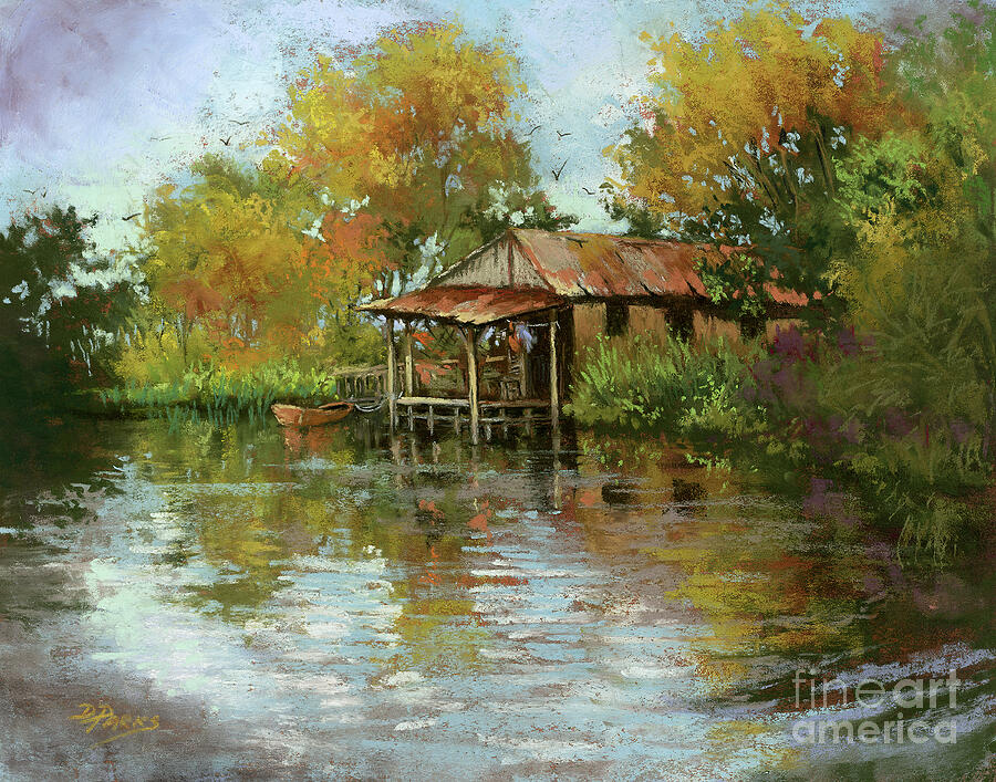 Manchac Swamp Cabin Painting by Dianne Parks