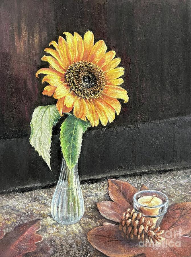 Mantel Sunflower Pastel by Wendy Koehrsen