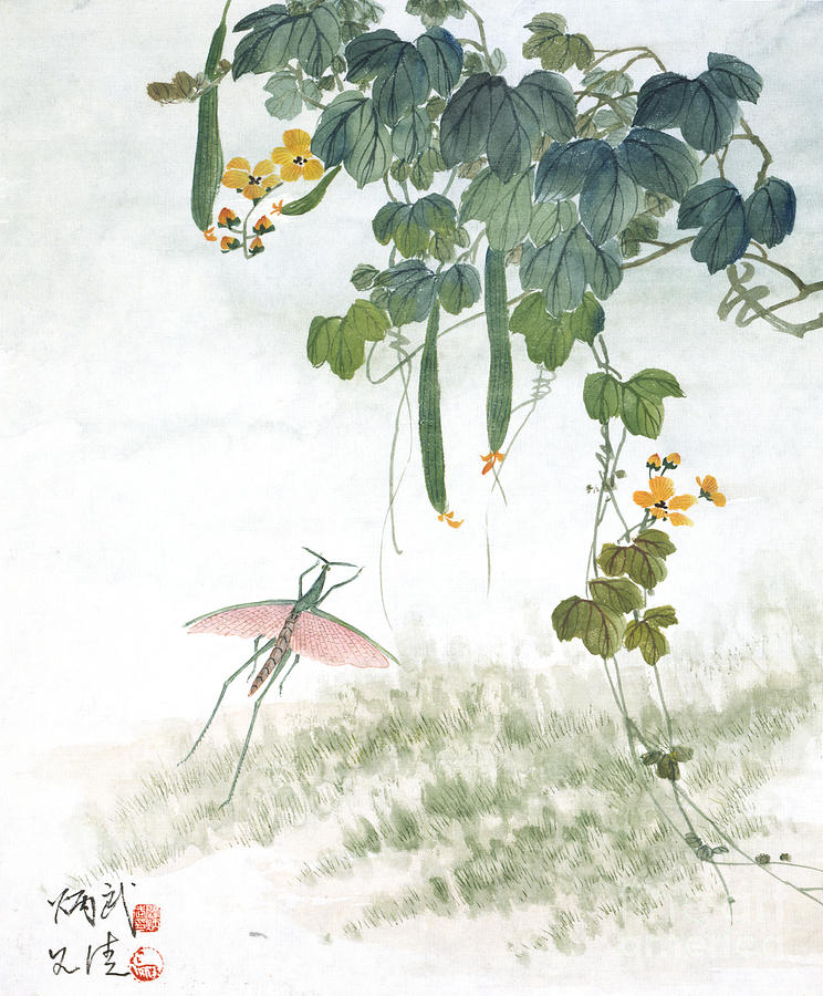 Mantis Painting by Yan Bingwu and Yang Wenqing