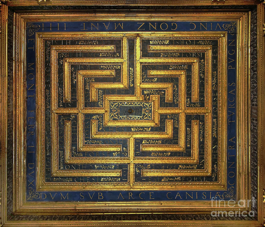 Mantua ducal palace Labyrinth Chamber ceiling Photograph by Rudi Prott