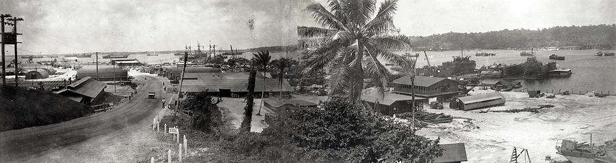 Manus Island Navy Base 1945 One Of The Admiralty Islands Of Papua New Guinea Painting