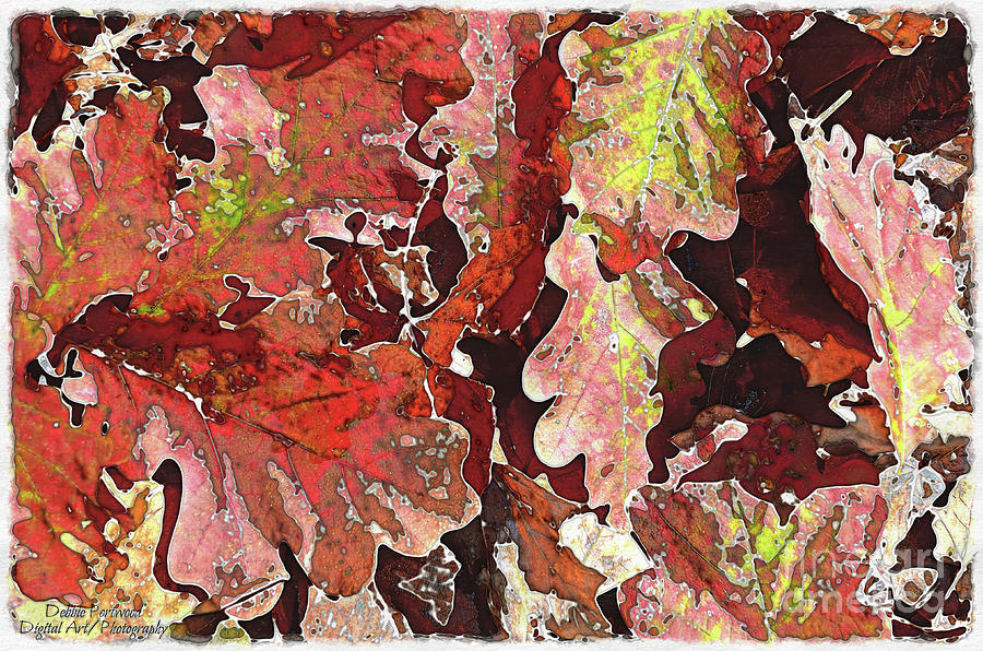 Many Autumn Leaves 1b Mixed Media by Debbie Portwood