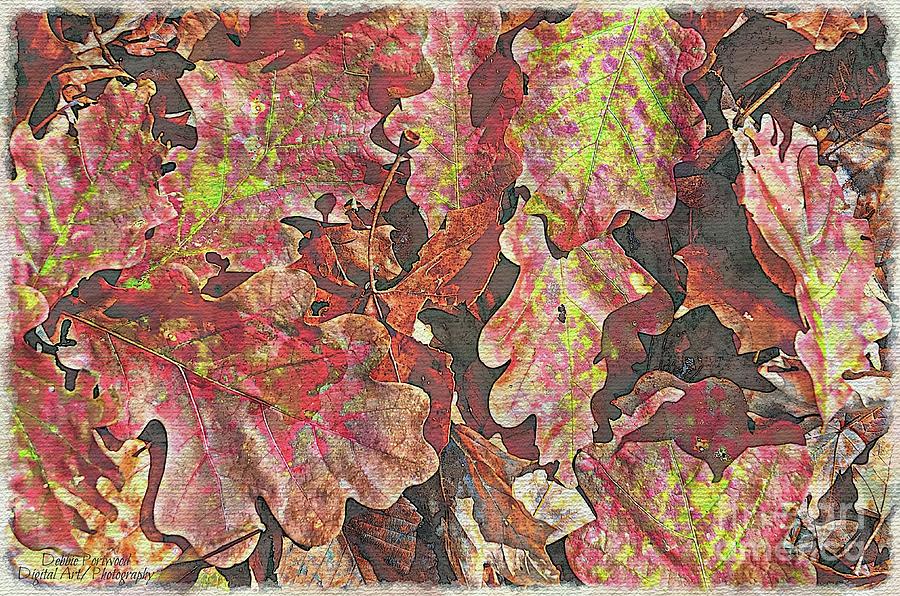 Many Autumn Leaves 1d Mixed Media by Debbie Portwood