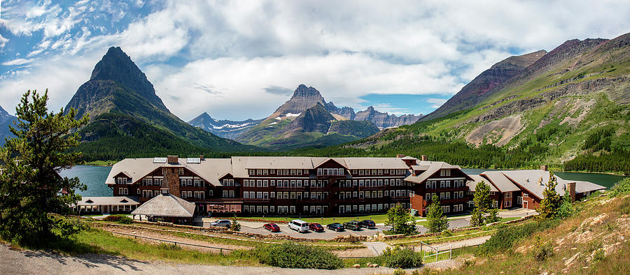 Many Glacier Hotel  Photograph by Harriet Feagin