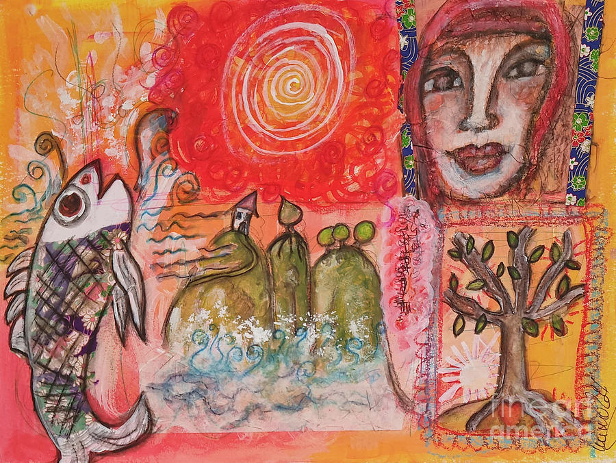 Many Stories within a Story Mixed Media by Mimulux Patricia No