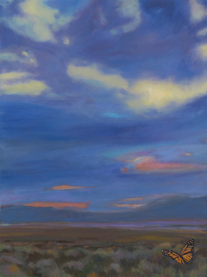 Manzano Horizon Painting by Rebecca Jacob