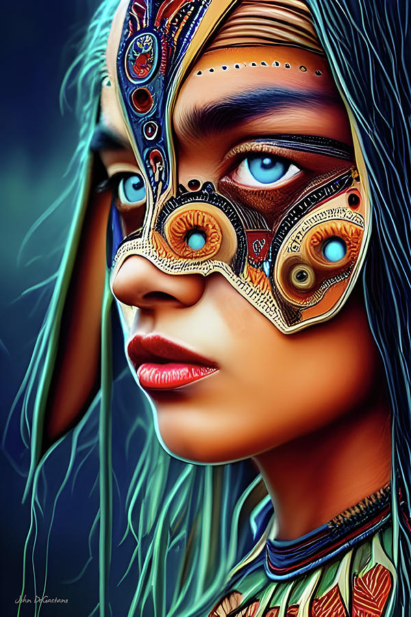 Maori Warrior Girl Digital Art by John DeGaetano