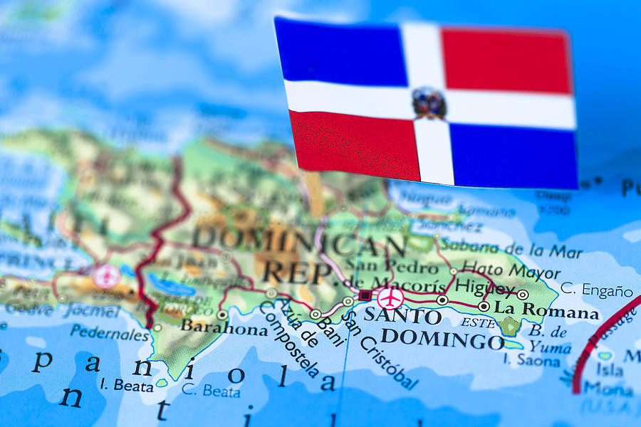 Map and Flag of Dominican Republic Photograph by Pawel.gaul