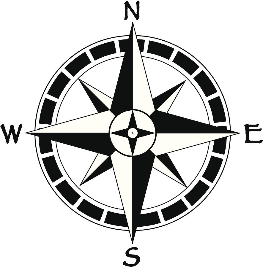 Map Compass Drawing by FrankCangelosi