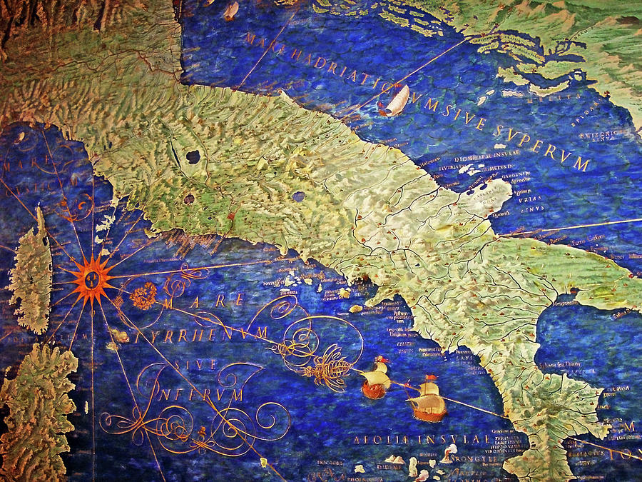 Map Fresco Gallery Of Maps Vatican Photograph by Debbie Oppermann