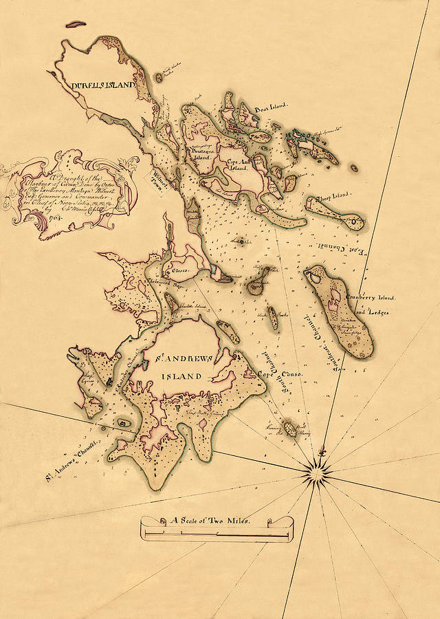 Map Of Canso Islands 1764 Photograph by Andrew Fare