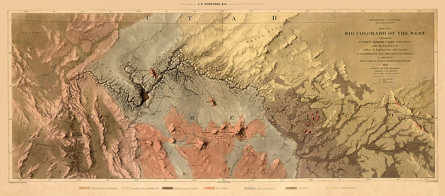 Map Of Colorado River 1858 Photograph by Andrew Fare