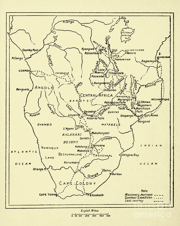 david livingstone travel map