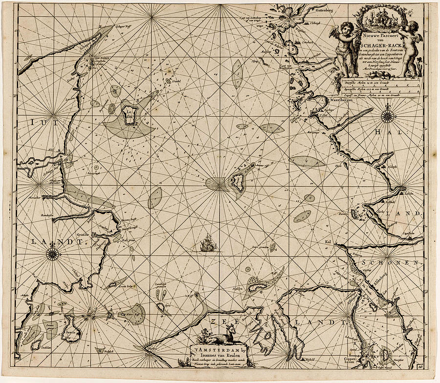 Map of Denmark with the Skagerrak and Kattegat, Jan Luyken, 1681 - 1799 ...