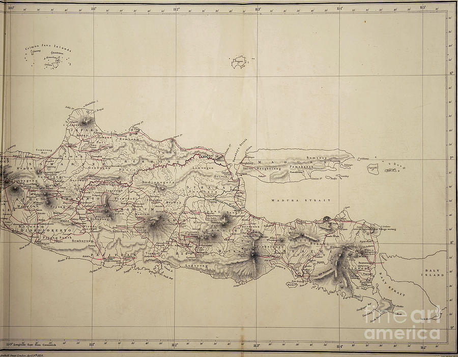 Map of east Java 1838 p2 Photograph by Historic illustrations - Pixels