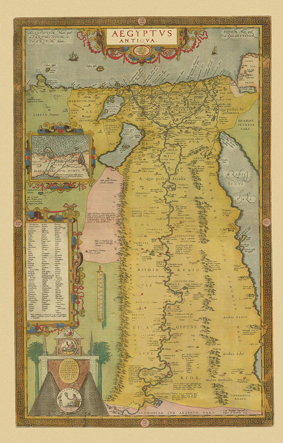 Map Of Egypt 1584 Photograph by Andrew Fare