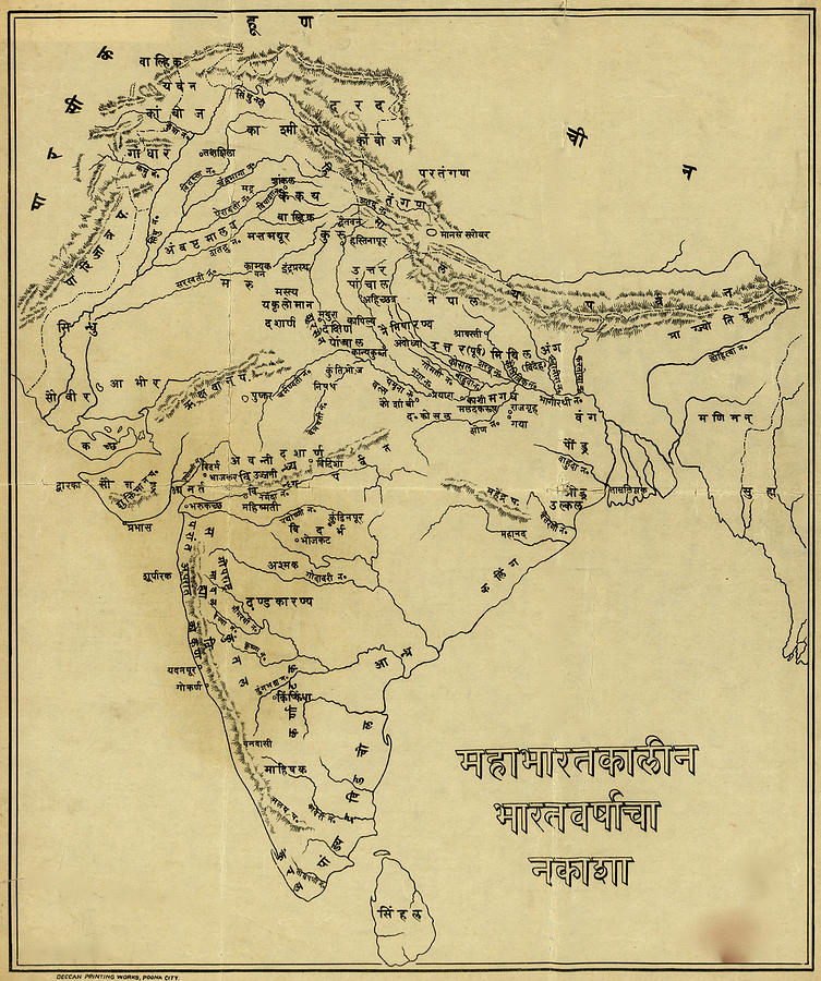 Lettering map of India