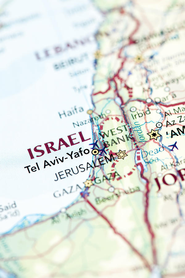 Map of Israel Photograph by 200mm
